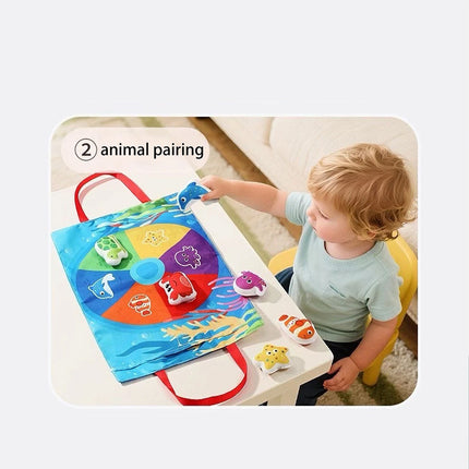 Fabric Fishing Game Toy, Montessori Toddler Play Set for 1–3 Years Old, Christmas Gift