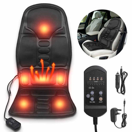 7motors Full Body Back Seat Massager Cushion 8 Modes Chair Massage Pad Home Car