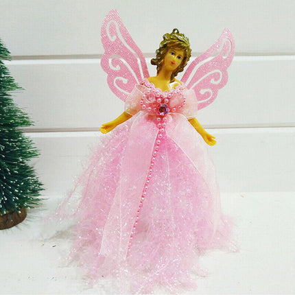 22×13cm Christmas Angel Fairy Tree Topper - Festive Xmas Ornament Decoration