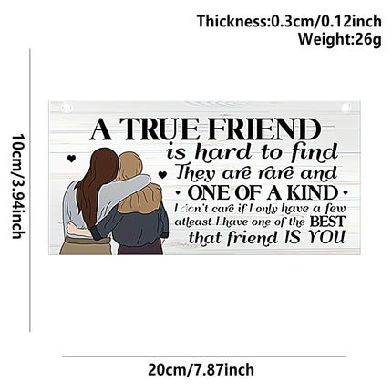 True Friend Wooden Wall Decor – Thoughtful Friendship Gift for Her