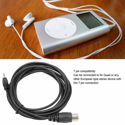 7 Pin DIN MIDI Male to 3.5mm Stereo Male Audio Cable, Plug & Play HiFi Replacement Cord 1.5M