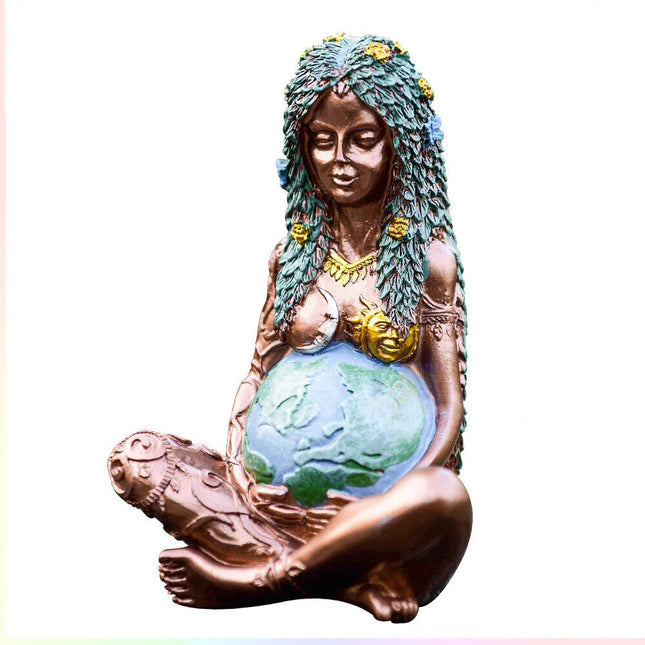 Resin Millennial Mother Earth Goddess Art Statue Figurine for Home Decor