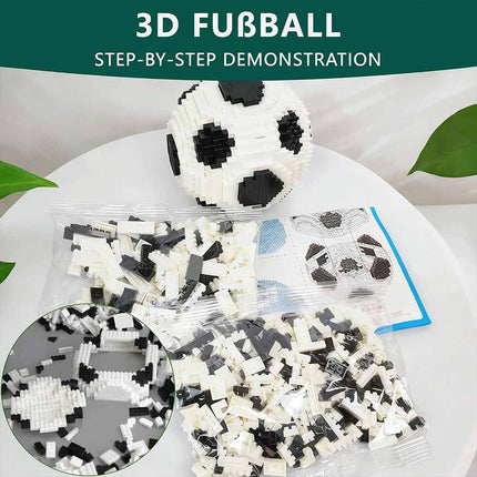 9.5CM Soccer Football Mini Model Building Blocks, Educational Creative DIY Brick Toy Set