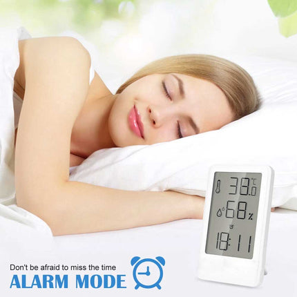 Digital Humidity Indoor Hygrometer Thermometer Temperature Meter Alarm Clock