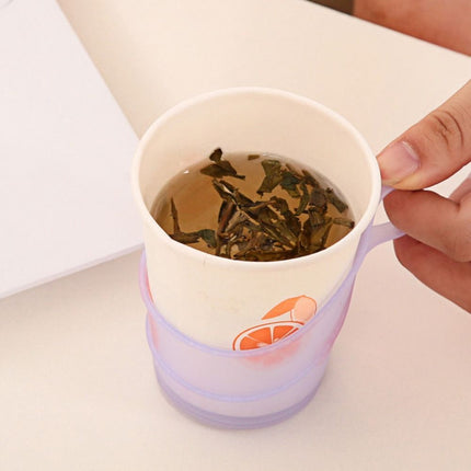 10pcs Anti-Scald Insulated Paper Cup Holder Heat Resistant Home Paper Cup Stand