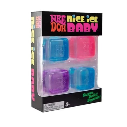 4 Pack Cube Shape Squishy Squeeze Fidget Toys, Cool Texture Stress Relief Sensory Hand Squeeze Toy