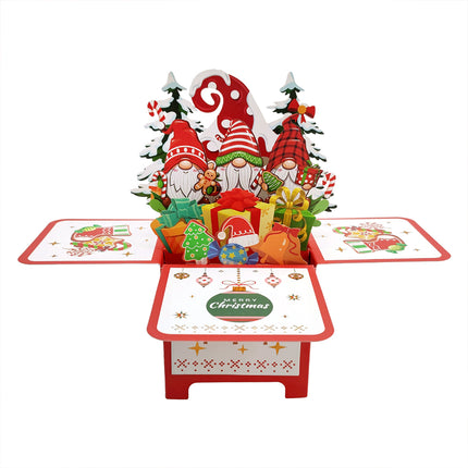 5Pack Creative 3D Pop-Up Santa Claus Christmas Card