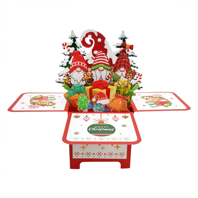 5Pack Creative 3D Pop-Up Santa Claus Christmas Card