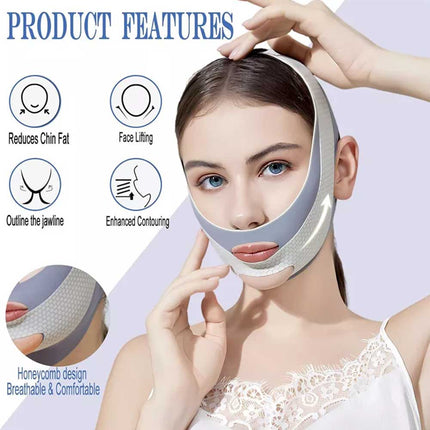 Face V-Line Slim Lift Up Mask Double Chin Cheek Reducer Slimming-Belt Strap Band