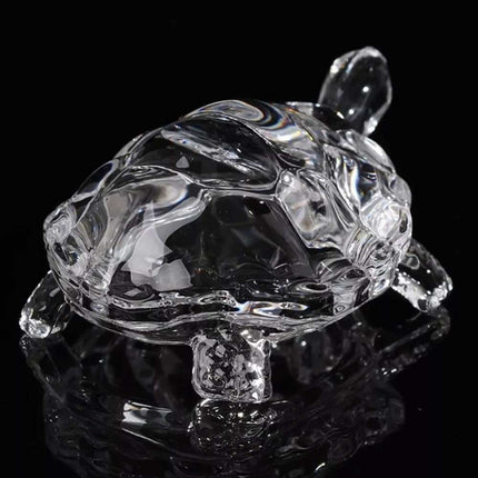 Mini Crystal Glass Turtle Figurine Feng Shui Ornament