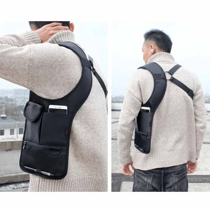 Anti-Pry Hidden Underarm Bag Leather Organizer Case for Tablet & Cards