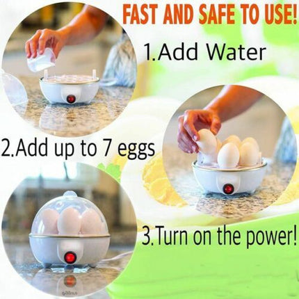 Electric Soft Hard Egg Boiler Bowl  Poacher Steamer Noise Free Cooker AU Plug