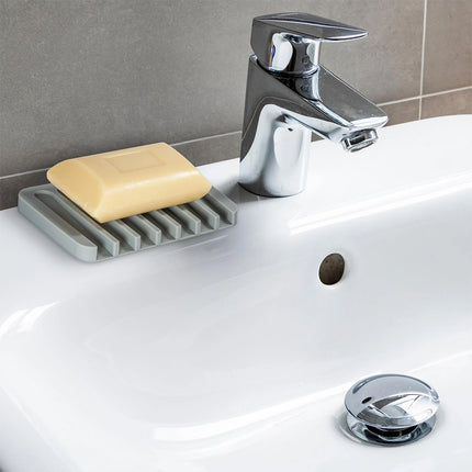 3Pcs Silicone Drain Soap Dish Tray, Bathroom Soap Holder & Jewelry Storage Plate