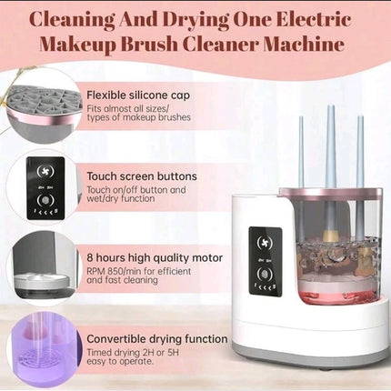 Multi-Function Makeup Brush Cleaner & Dryer – One Device, Complete Care