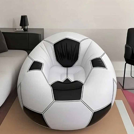 Waterproof PVC Inflatable Chair, Football Style Indoor Outdoor Sofa