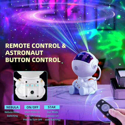 LED Astronaut & STAR Projector Light USB Starry Night Light Bedside Table Lamps