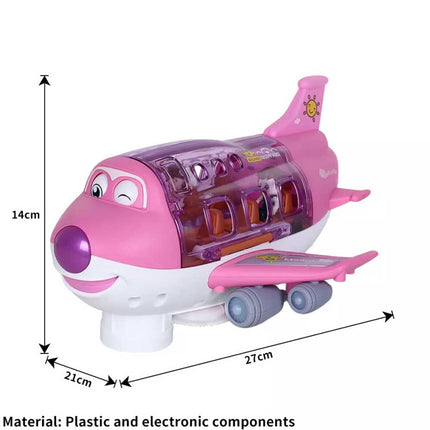 360 Rotating Electric Toy Plane Airplane with Sound Light Gift for Boys Xmas Gift