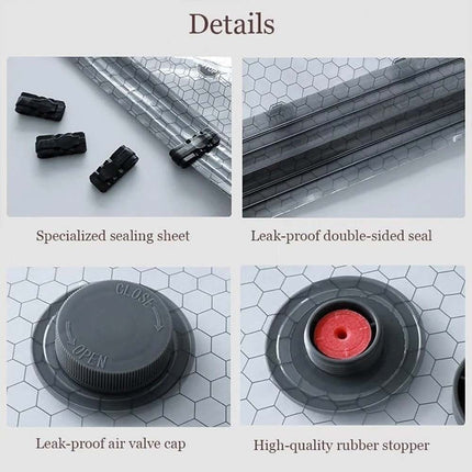 6x Cordless Travel Vacuum Bag Set, Rechargeable Pump Included, Space Saver Bags for Bedding and Clothing
