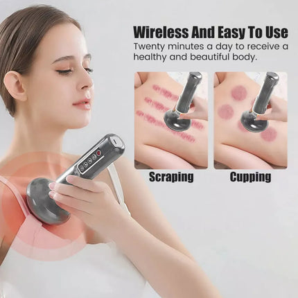 12 levels Electric Cupping Massager Vacuum Suction Cup GuaSha Anti Cellulite USB Charging