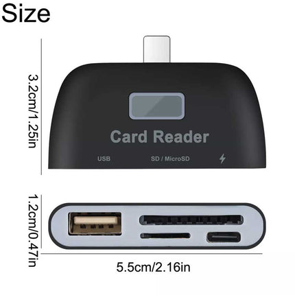 4-in-1 USB SD TF Card Memory Card Reader OTG Adapter For iPhone 14 13 12 11 iPad