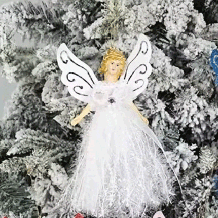 White Angel Christmas Tree Topper Hanging Fairy Xmas Tree Decoration Ornament