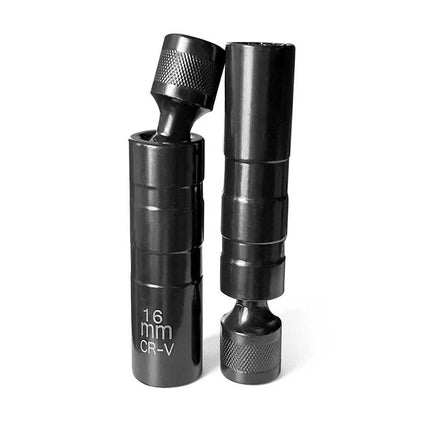 2X Magnetic Thin-Wall Swivel Spark Plug Socket, 12-Point Drive, 14mm & 16mm Sizes