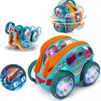 Speedlite Dynamic Gear Powered Car with Led Lights Light Up Toy Kids Xmas Gift