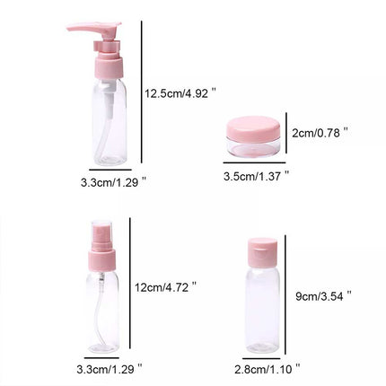 7 PCs Travel Cosmetic Dispenser Spray Bottle Cosmetic Kit For Tour Refillable
