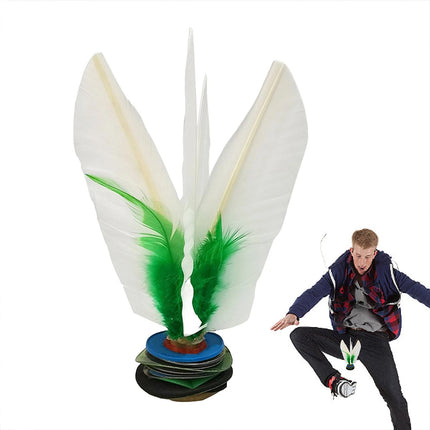 5PCS Goose Feather Kick Shuttlecock, Jianzi Foot Sports Shuttlecock 16CM