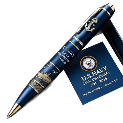 U.S. Navy 250th Anniversary Commemorative Pen 1775–2025 Naval Tribute Gift for Collectors