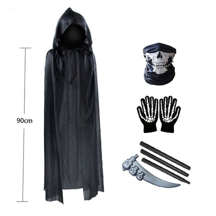 Adult Mens Grim Reaper Phantom Halloween Fancy Dress Costume Death Robe Outfit