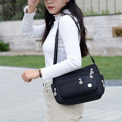 Lady Multi Pocket Messenger Handbag Cross Body Bags Holiday Shoulder Bag