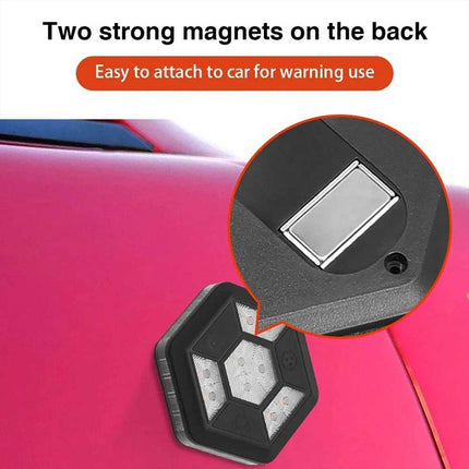 360° Rotating LED Magnetic Car Warning Light High-Visibility Flashing Emergency Beacon