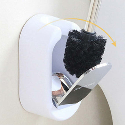 Cleaning Hanging Set Stainless Steel Wall-Mounted Toilet Brush Holder Bathroom