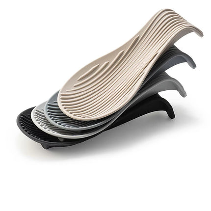 1pcs Random Silicone Spoon Holder Heat Resistant Kitchen Spoon Rest Utensil Holder