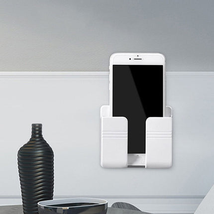 4Pcs Wall Mounted Remote Control Storage Rack Mobile Phone Holder Home Decor