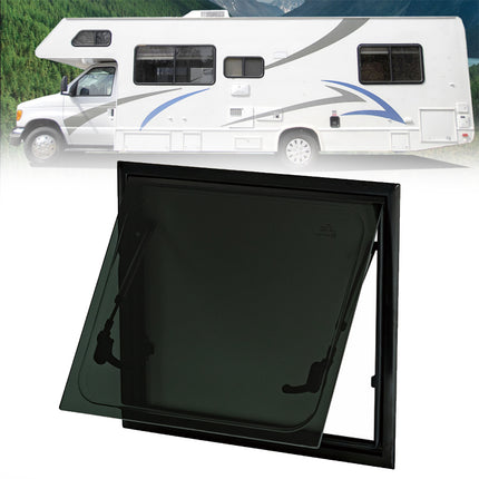 Heavy-Duty Square Push Out Window Locking Handle with Strut Attachment for RV, Caravan & Camper Windows Replacement Hardware