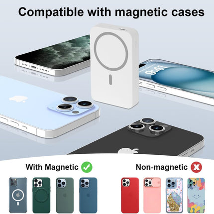 3C Certified Magnetic Power Bank 22.5W Built-In Cable & Stand for iPhone Samsang