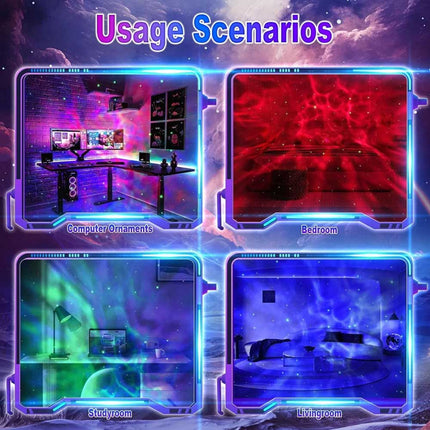 Astronaut Guitar Starry Projector Galaxy Night Light Lamp Space Nebula Star w/Remote