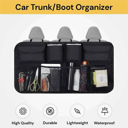 Car Back Seat Organizer Hanging Bag Travel Storage Holder For Tablet Tidy Pocket