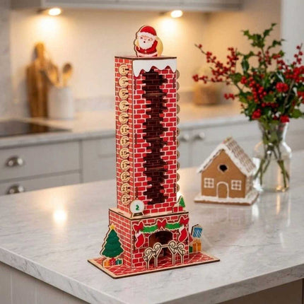 24 Day Xmas Countdown Santa Chimney Advent Calendar, Christmas Puzzle Toy Gift