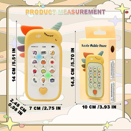 Baby Educational Unicorn Phone Toy Set Lights Music Animal Sounds Dual Language Toddlers
