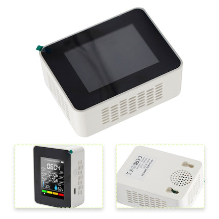 5 in 1 Air Quality Monitor CO2 TVOC HCHO Detector Temp Humidity USB Rechargeable