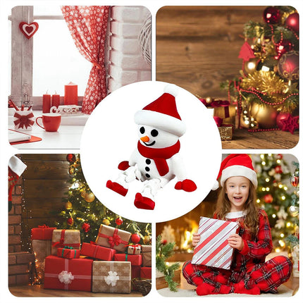 2PCS Printed Christmas Snowman Decoration – Flexible Festive Tabletop Decor, Ideal Xmas Gift for Festive Home Styling