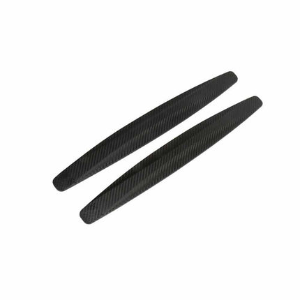 2PCS Car Carbon Fiber Anti-rub Unique Black Strip Bumper Corner Protector Guard