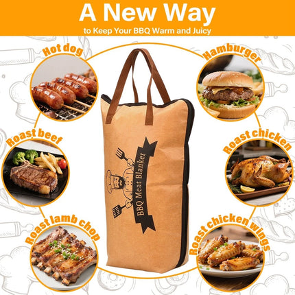Insulated, Waterproof & Reusable Thermal BBQ Blanket for Resting Cooked Meats