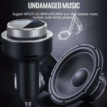 Bluetooth 5.0 Wireless Car FM Transmitter MP3 Charger USB Car Cigarette Lighter