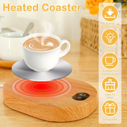 USB Heating Coaster Warmer Smart Electric Milk Coffee Tea Mug Cup Heater Pad(9X9CM)