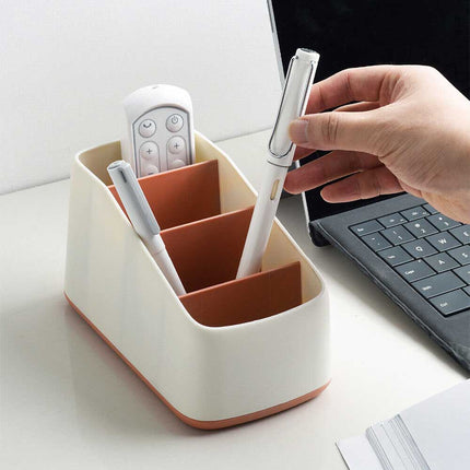 TV Remote Control Holder Table Storage Box 3 Grid Desktop Tidy Organizer Case