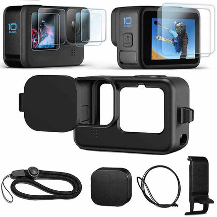 Accessories Kit for GoPro Hero 11 10 9 Black Silicone Sleeve Protective Case